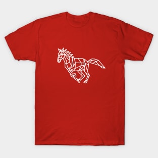 White Origami Horse T-Shirt